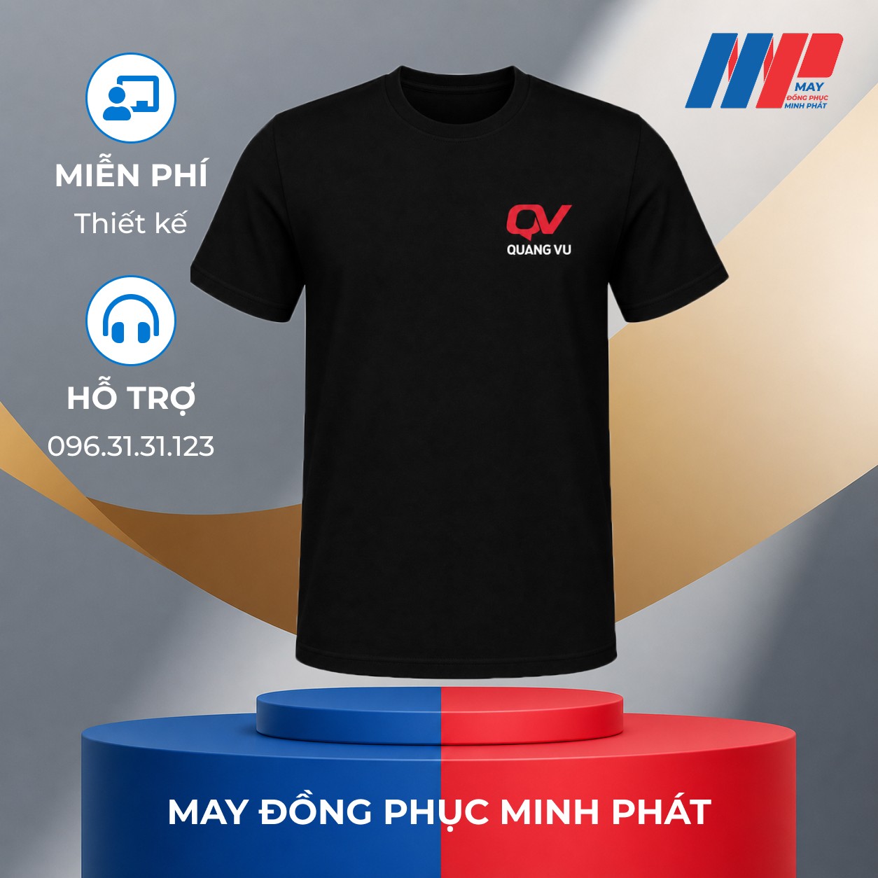 Áo Thun Đồng Phục Cổ Tròn