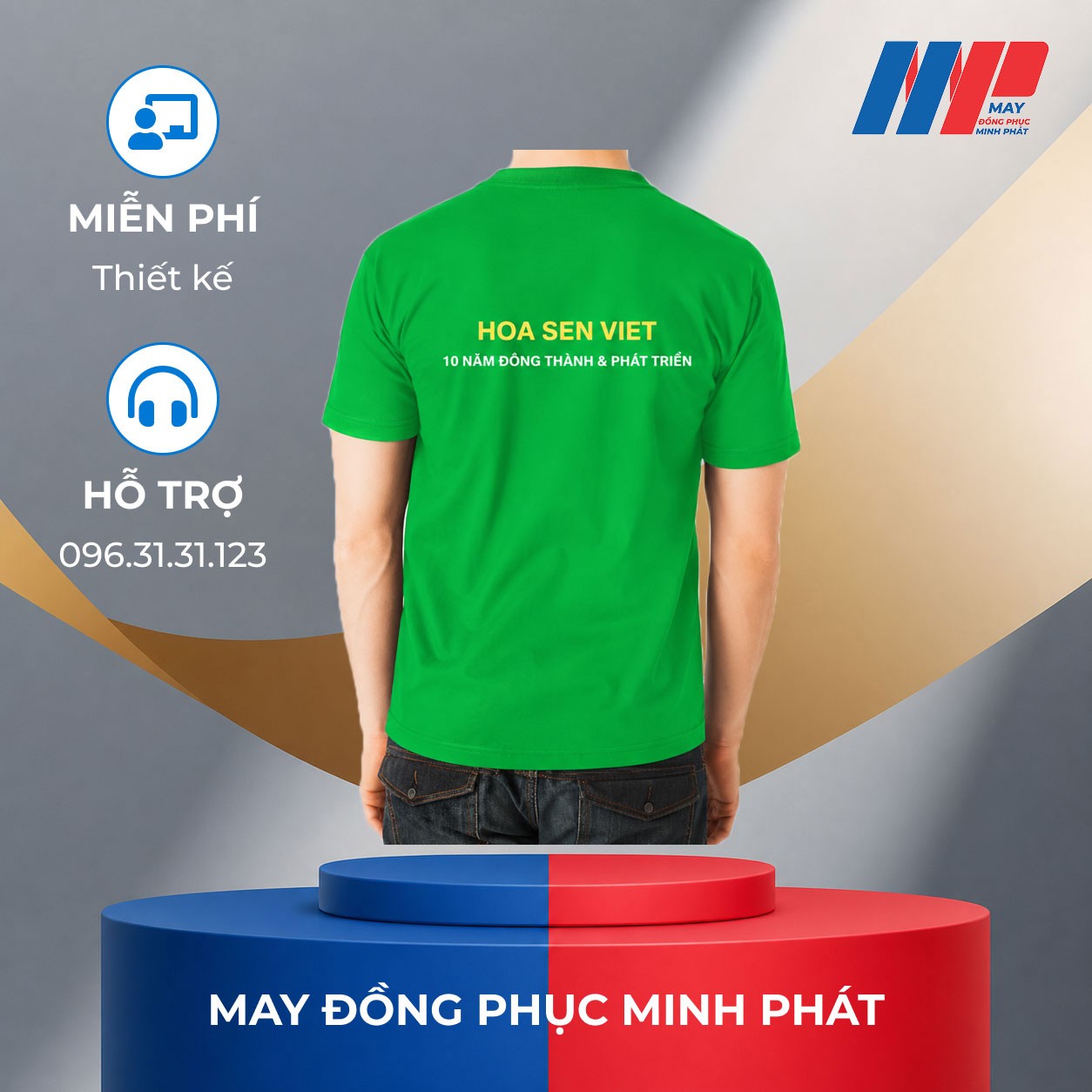 Áo Thun Đồng Phục cổ tròn mẫu số 33